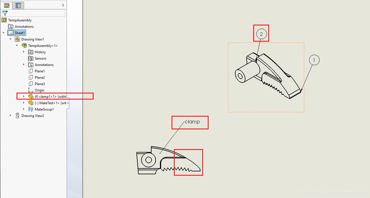 SolidWorks二次开发API (C#)—工程图中获取注释或球标关联的零件