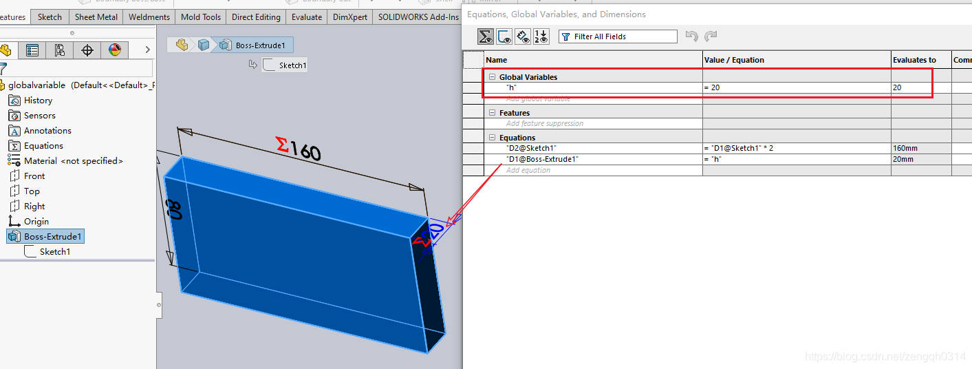 C# SolidWorks 二次开发 API — 修改全局变量的值